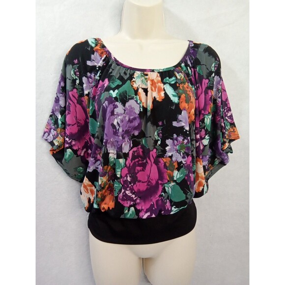 Candies Multicolor Floral Womens Medium Blouse - Picture 1 of 7